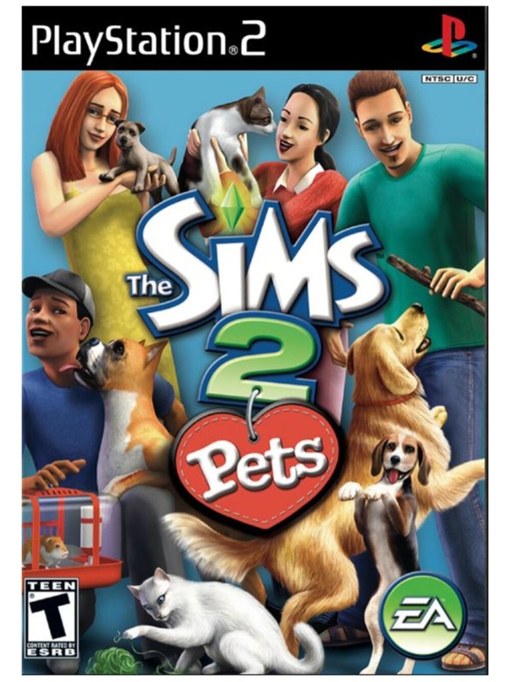 The Sims 2 Pets PS2 PlayStation 2 2005 Complete W/ Manual CIB Disc Good Tested